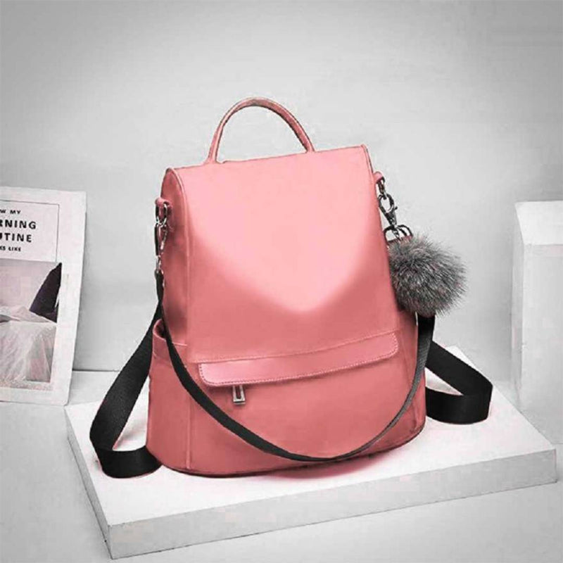 Stylish Collage Backpack For Girls (PINK)