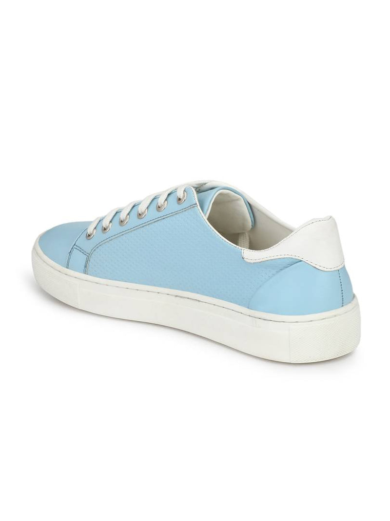 Men's Stylish and Trendy Blue Solid Synthetic Leather Casual Sneakers