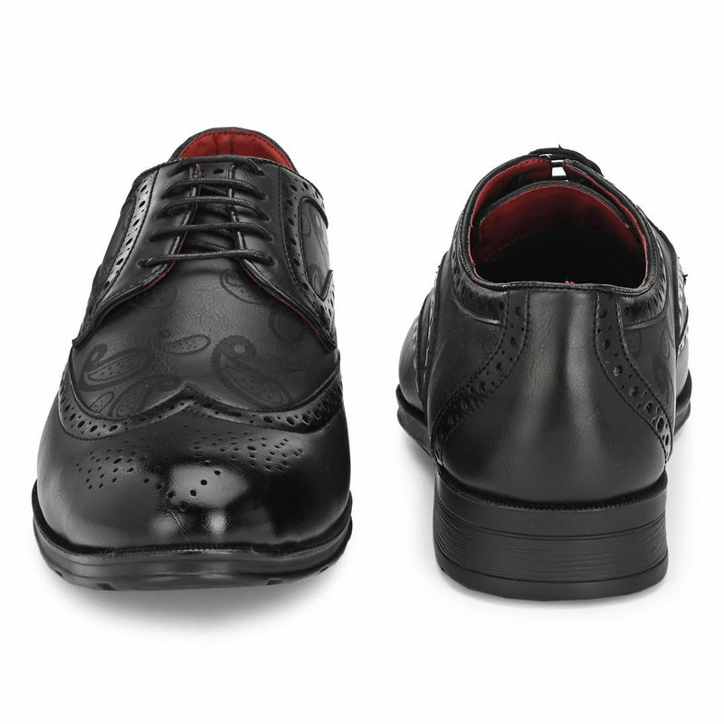 Men's Stylish and Trendy Maroon Solid Synthetic Leather Formal Oxfords Shoes