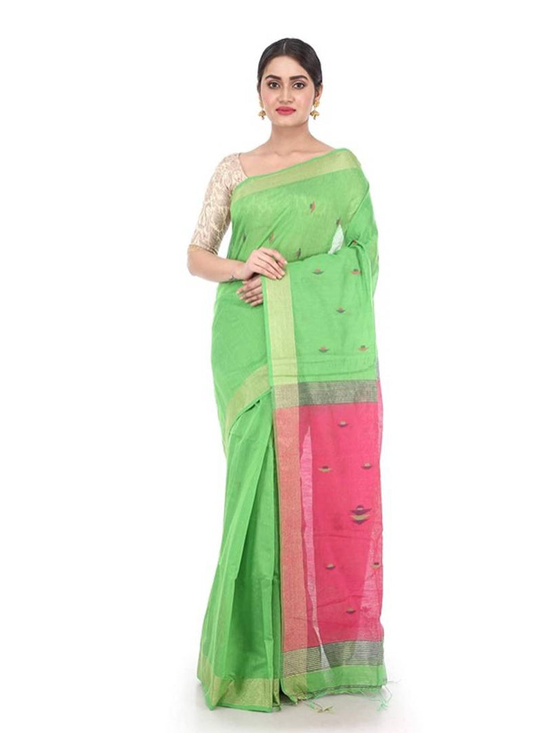 Women's Cotton Silk Saree with Blouse Piece