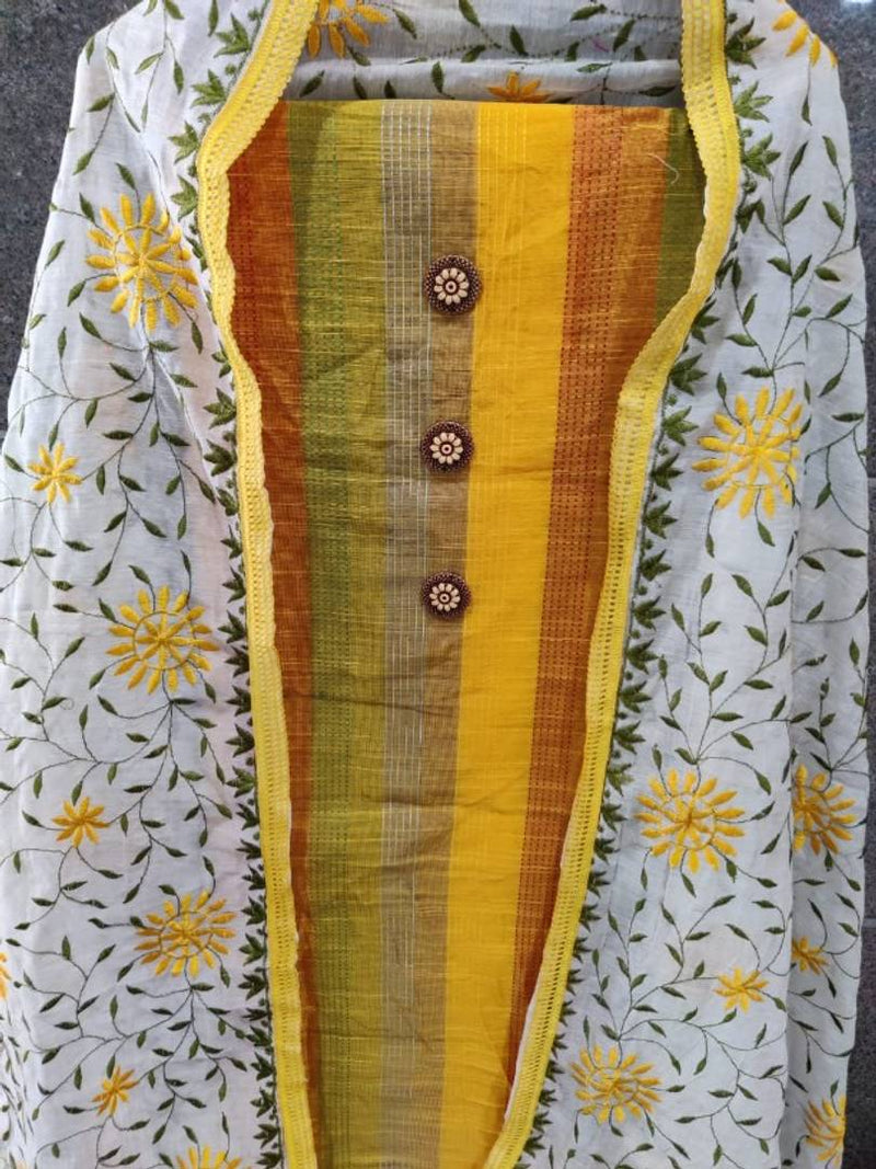 Women's South Cotton Dress Material With Dupatta