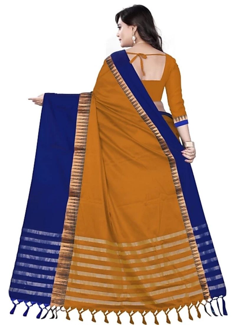 Multi-Coloured Color Cottn Silk  Saree