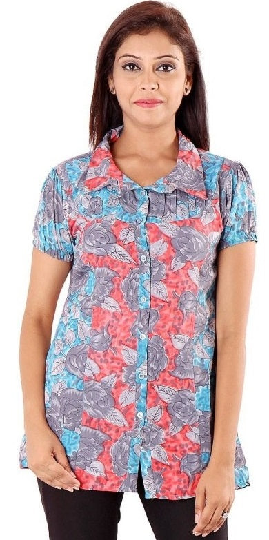 Polyester Printed Short Sleeve Shirt