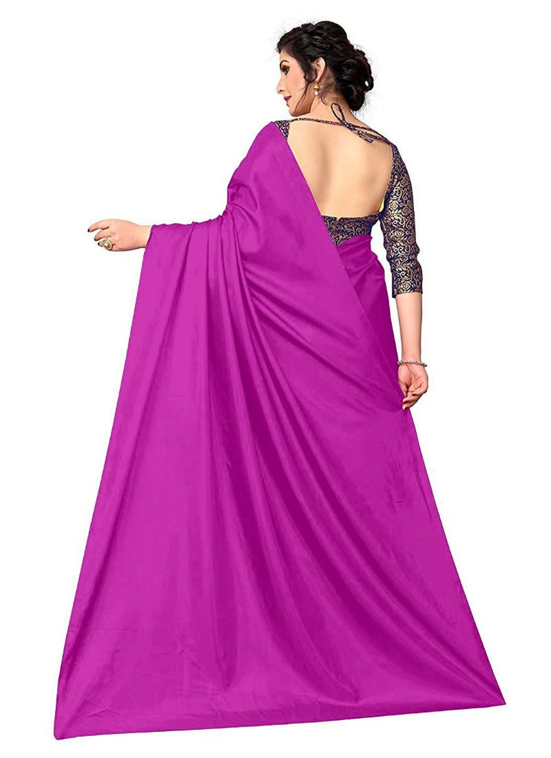 Generic Women's Zoya Silk Saree (Pink, 5-6 Mtrs)