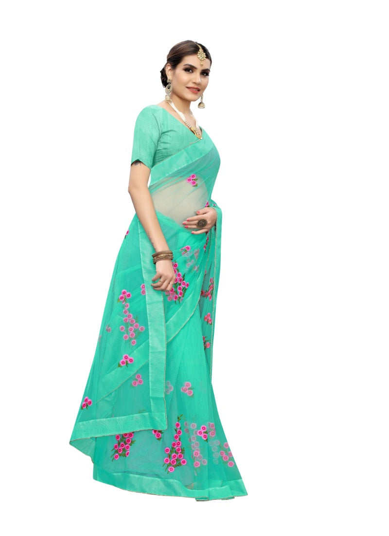Generic Women's Designer Saree (Green, 5-6 Mtrs)